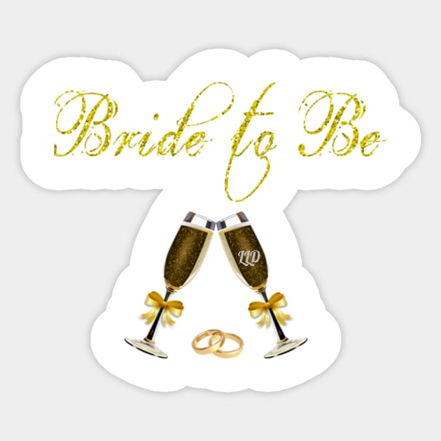 Bride to Be Celebration Sticker by LittleLuxuriesDesigns